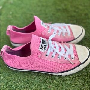 Converse Girls  All Star Knit Pink Low Top Sneakers
